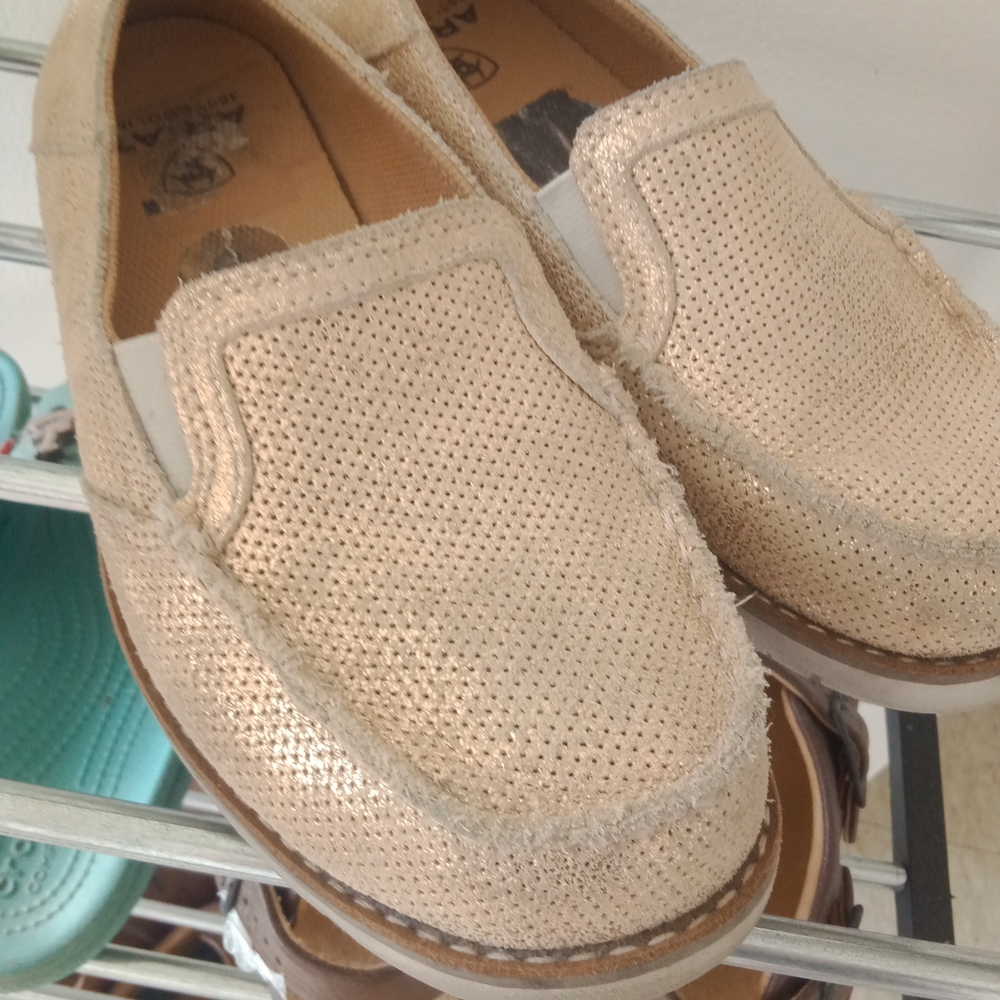 Ariat Gold Perforated Loafers